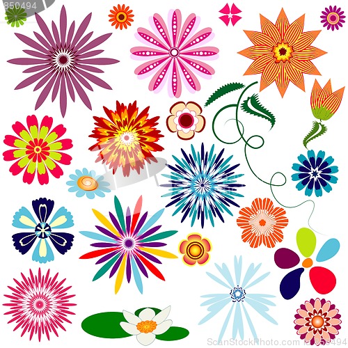Image of Collection abstract flowers