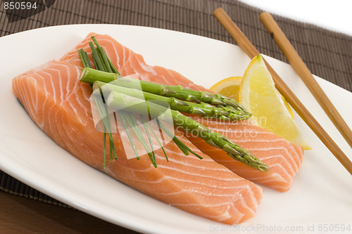 Image of Salmon and asparagus