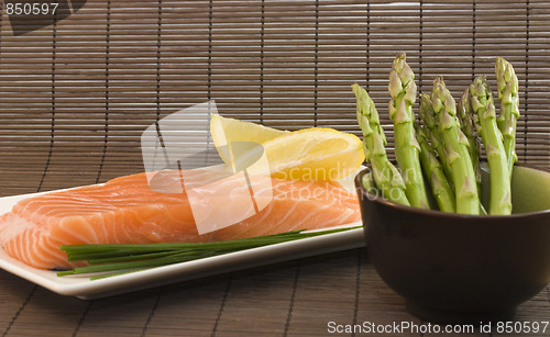Image of salmon and asparagus