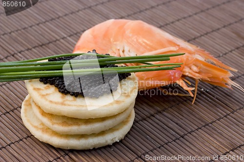 Image of caviar and shrimp