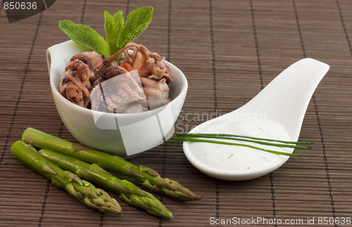 Image of octopus and asparagus