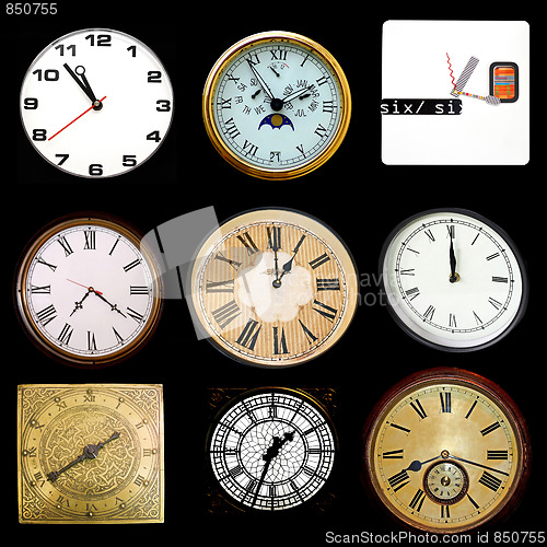 Image of Clocks on black