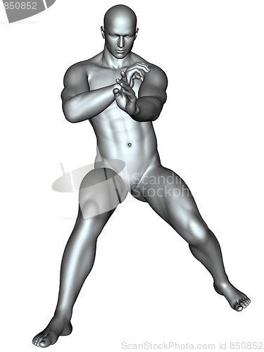 Image of Fighter on martial arts poses