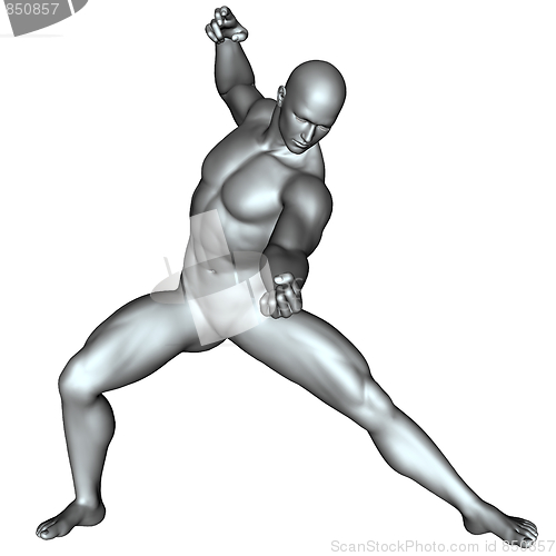 Image of Fighter on martial arts poses