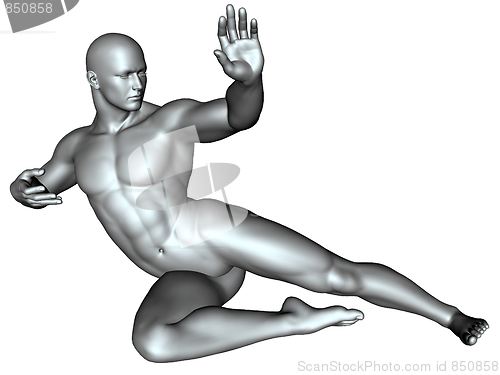 Image of Fighter on martial arts poses