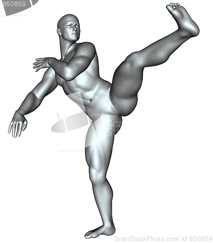 Image of Fighter on martial arts poses