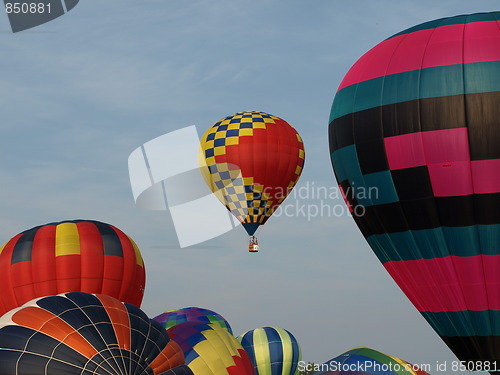 Image of Hot air balloons.