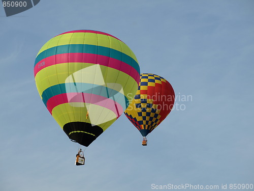 Image of Hot air balloons.