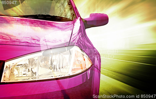 Image of Pink Sport Car - Front side