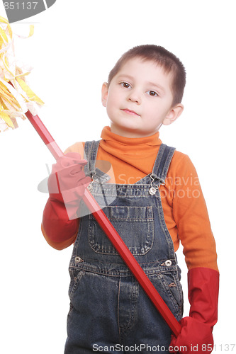 Image of Little boy with swab