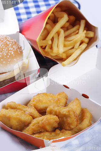 Image of Chicken nuggets and other junk food