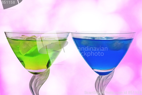 Image of Cocktails against pink