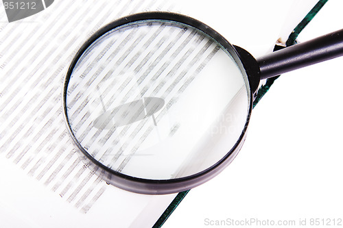 Image of Magnifying glass on book