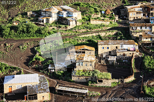 Image of Fragment of village on hillside