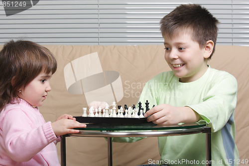 Image of Smiling chess players