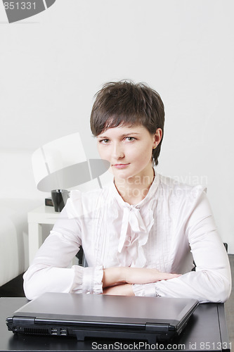 Image of Serene young businesswoman