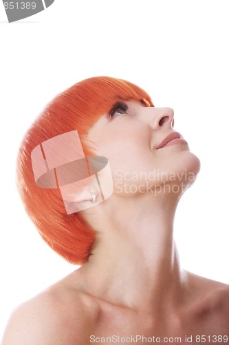 Image of Redhead raising eyes