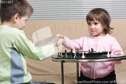 Image of Chess players shaking hands