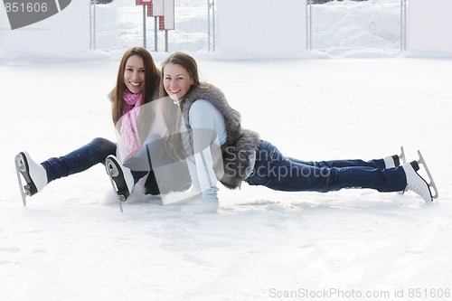 Image of Women on ice rink