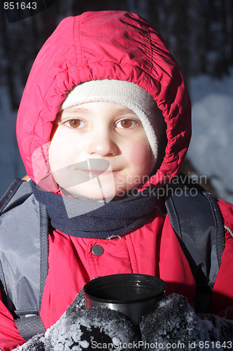 Image of Little kid with mug