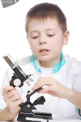 Image of Boy with microscope