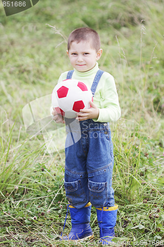 Image of Little kid with soft ball