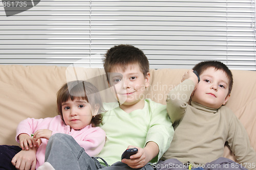 Image of Children on sofa