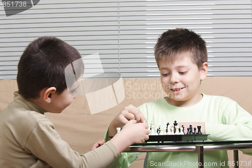 Image of Boys playing chess