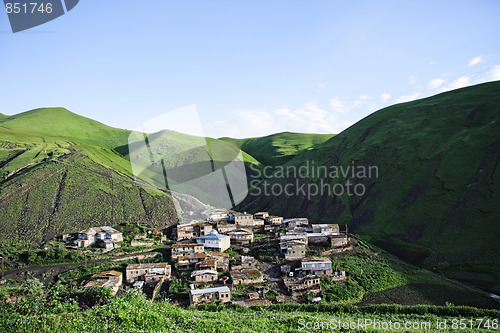 Image of Small village hiding in mountains