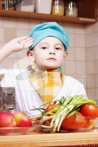 Image of Saluting cook