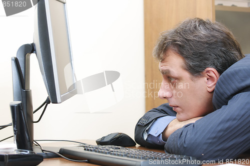 Image of Bored businessman