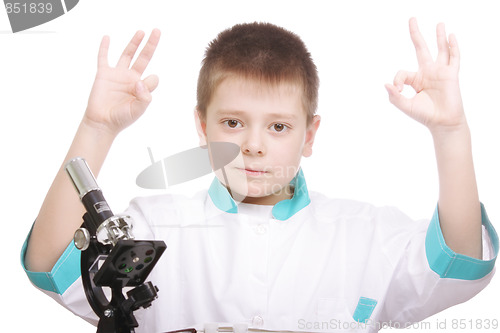 Image of Researcher raising hands in okay gesture