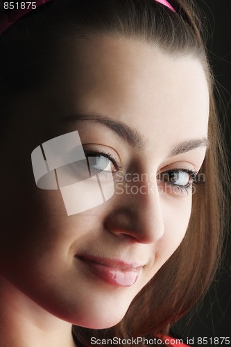 Image of Young brunette woman