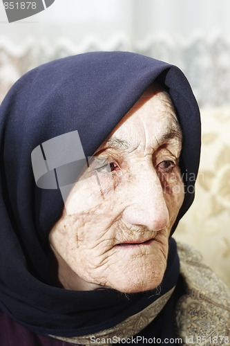 Image of Elderly woman looking aside