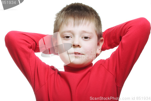 Image of Hands behind head