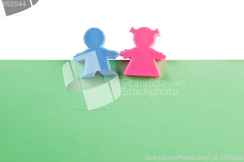 Image of Couple figurine on blank paper