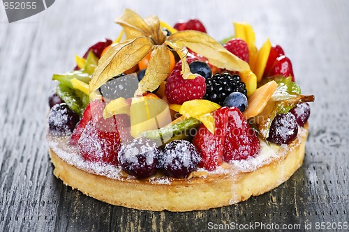 Image of Mixed tropical fruit tart