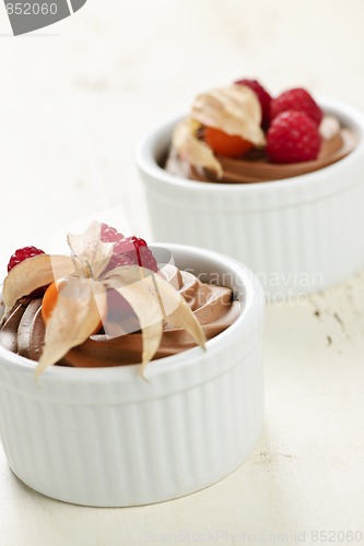 Image of Chocolate mousse dessert