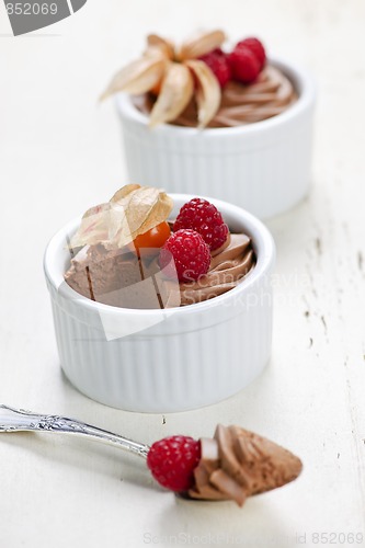 Image of Chocolate mousse dessert