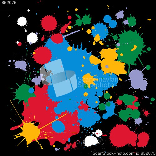 Image of colorful ink splats