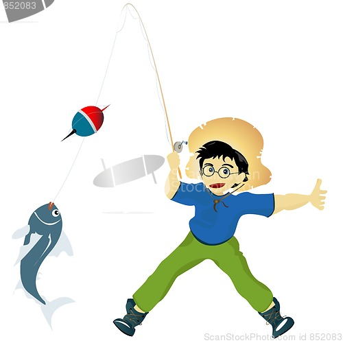 Image of Boy fishing