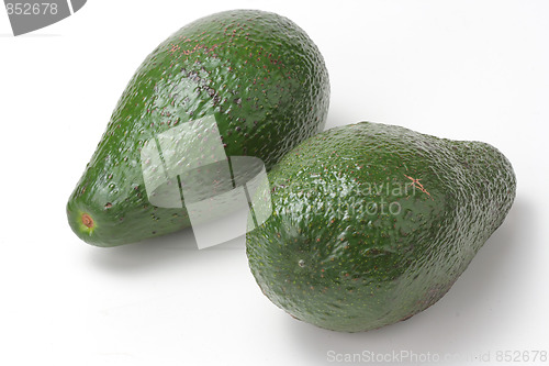 Image of Green avocado isolated on white