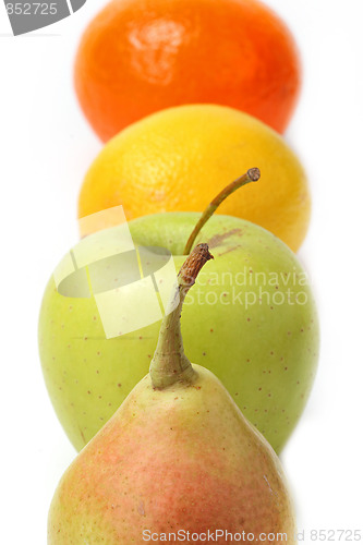 Image of The closeup of various fruits
