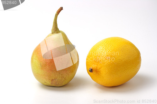 Image of Yellow pear and lemon