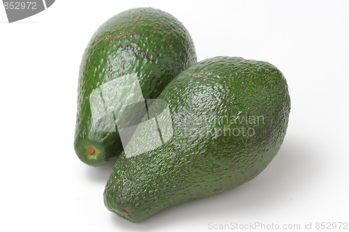 Image of Green avocado isolated on white