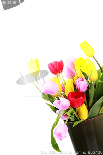 Image of vase of tulips