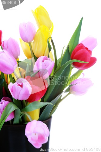 Image of vase of tulips