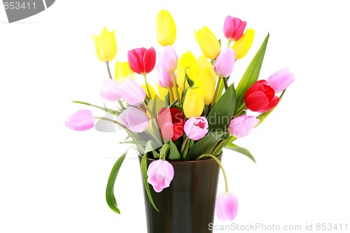 Image of vase of tulips