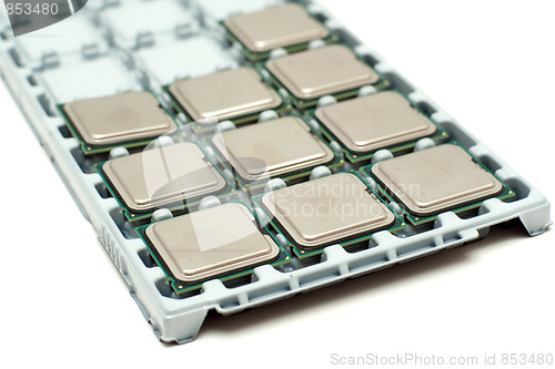 Image of Processors on a substrate