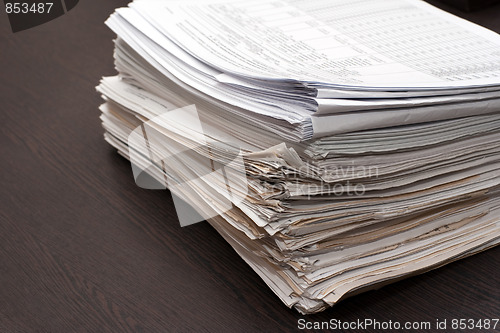 Image of Backs of document stack